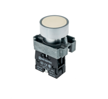 Кнопка плоская, белая, 1NO, мет. MTB2-BAZ111  58150  ОВЕН