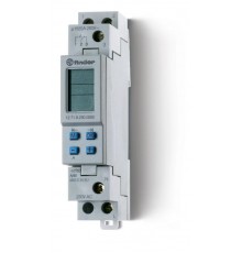 Реле времени цифровое недельное; программируется ПК (012.00); монтаж на рейку 35мм; 1СO 16A; питание 230В АC  127182300000  Finder