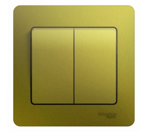 Glossa Фисташковый Выключатель 2-клавишный сх.5, 10AX (в сборе)  GSL001052  SE