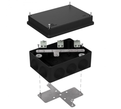 Коробка огнестойкая для о/п 40-0310-FR2.5-6 Е15-Е120 RAL9005 150х110х70 (6 шт/кор) черная  40-0310-9005-FR2.5-6  Промрукав