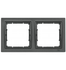 BOLERO Q1 антрацит Рамка 2-местная квадратная РУ-2-БА EMB22-K95-Q1  IEK