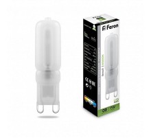 Лампа светодиодная LB-431 (7W) 230V G9 4000K 16x60mm  25756  FERON