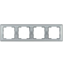 РГ-4-БС Рамка 4 мест. гориз. BOLERO серебряный  EMB40-K23  IEK