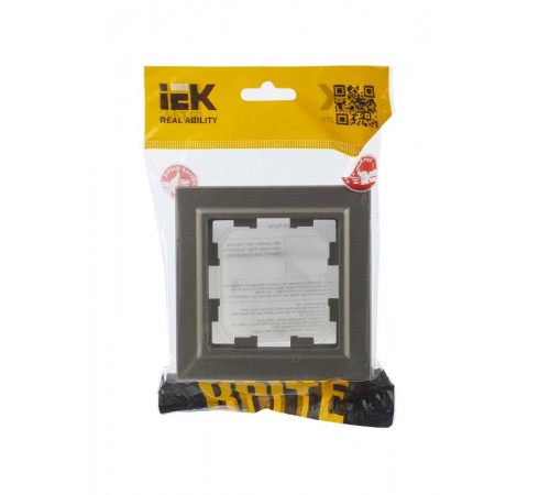 BRITE Рамка 1-ая IP44 РУ-1-БрШ-44 шампань  BR-M12-44-K37  IEK