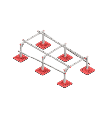 Опорная конструкция для установки оборудования TECHNORAPTOR FOOT 1000х2000 тип 2  KM-TR-F-SSEI-1000-2000-2  КМ - профиль