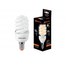 Лампа энергосберегающая КЛЛ 13Вт E14 827 cпираль FSТ2 42х98мм  SQ0323-0054  TDM