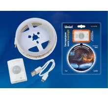 Комплект светодиодная лента 1м IP65 белый свет 4000К акк. Li-Ion 1100 мАч, в/к ULS-R21-2,4W/4000K/1,0M/RECH SENSOR Smart Light  UL-00004450  Uniel