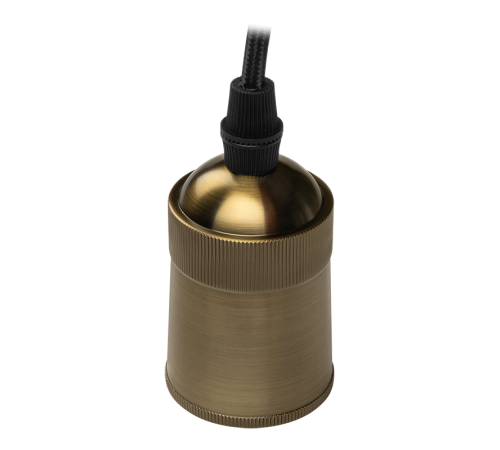 Декоративный патрон с проводом RETRO бронзовый цвет PLC 03 E27 230V/1M ANTIQUE BRONZE  .5039032  JAZZWAY