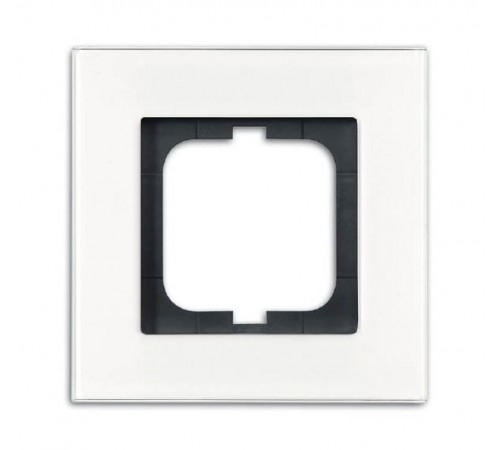 Рамка 1-постовая, серия carat, белое стекло (v.2012)  1754-0-4442   2CKA001754A4442  ABB