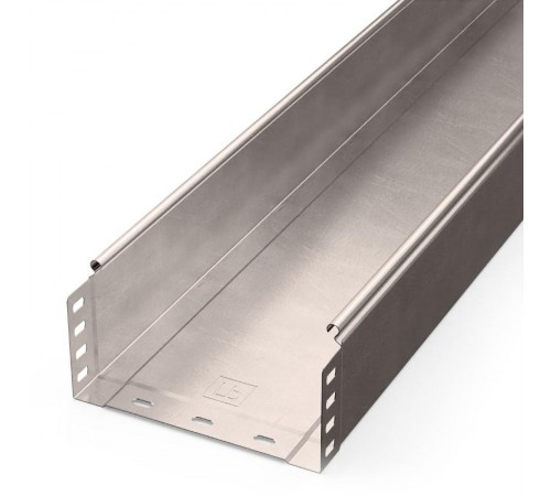 Лоток неперфорированный Стандарт INOX (AISI 409) 200х100х3000 (0,8 мм) (6 м/уп)  PR16.2394  Промрукав