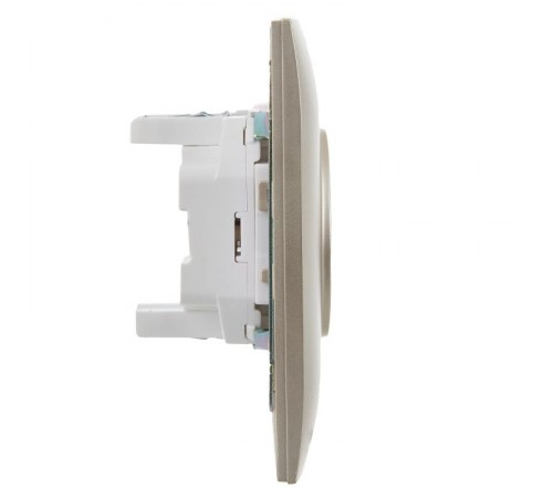 SKANDY Розетка 2-местная без з/к с з/ш 10А сб. SK-R09Sh шампань  SK-R23-10-K37-F  IEK