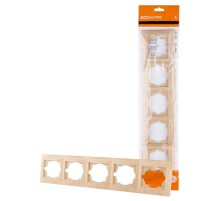 Рамка 5-ти постовая горизонтальная сосна "Лама"  SQ1815-0337  TDM