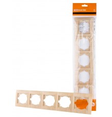 Рамка 5-ти постовая горизонтальная сосна "Лама"  SQ1815-0337  TDM