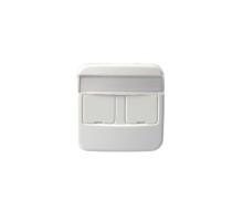 Накладка для 2хRJ45, Jussi, белый  1819-214   2TKA000604G1  ABB