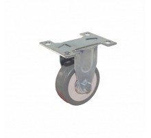 Колесо апп. неповорот, п/п обод, серая рез, подшип.скольж, площадка, D50, б/т - пакет   148491  Tech-KREP