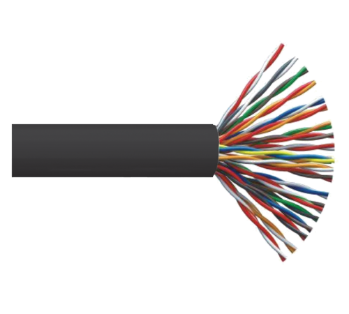 Кабель связи витая пара U/UTP, кат.5E 25х2х24AWG solid, LDPE, 305м, черный  LC3-C5E25-139  ITK