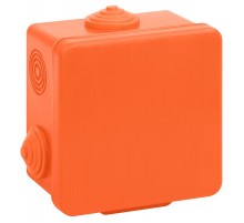 Распаячная коробка  KOR-80-80-50-7g-OR-FR огнестойкая 80х80х50мм оранжевая с гермовводами 7 вх. IP54  Б0068902  ЭРА