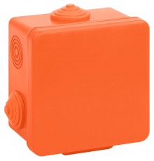 Распаячная коробка  KOR-80-80-50-7g-OR-FR огнестойкая 80х80х50мм оранжевая с гермовводами 7 вх. IP54  Б0068902  ЭРА