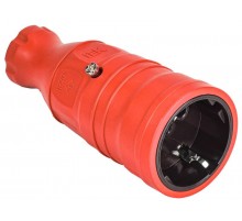 OMEGA Розетка переносная РБп14-1-0м IP20 красная   OM-KR20-16-20-P1-00-K04  IEK