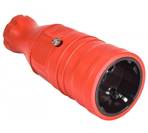 OMEGA Розетка переносная РБп14-1-0м IP20 красная   OM-KR20-16-20-P1-00-K04  IEK