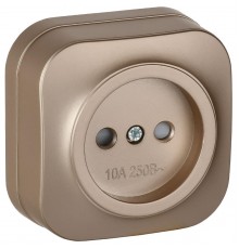 GLORY Розетка без з/к с з/ш о/у 10А РСш20-2-ХШм шампань матовый  ERH13-K37M-10  IEK