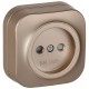 GLORY Розетка без з/к с з/ш о/у 10А РСш20-2-ХШм шампань матовый  ERH13-K37M-10  IEK