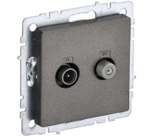 BRITE Розетка двойная TV+SAT РТВ/РСп12-БрТБ темная бронза   BR-AF20-O-K45  IEK