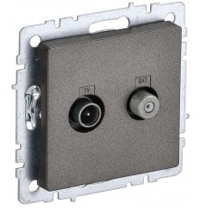 BRITE Розетка двойная TV+SAT РТВ/РСп12-БрТБ темная бронза   BR-AF20-O-K45  IEK