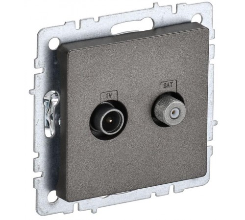 BRITE Розетка двойная TV+SAT РТВ/РСп12-БрТБ темная бронза   BR-AF20-O-K45  IEK