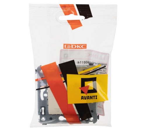 Переключатель двухклавишный в стену, "Avanti", "Ванильная дымка"  4405114  DKC