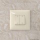 Переключатель двухклавишный в стену, "Avanti", "Ванильная дымка"  4405114  DKC