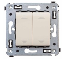 Переключатель двухклавишный в стену, "Avanti", "Ванильная дымка"  4405114  DKC