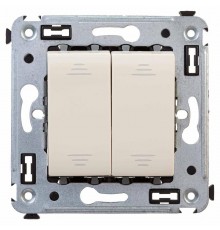 Переключатель двухклавишный в стену, "Avanti", "Ванильная дымка"  4405114  DKC
