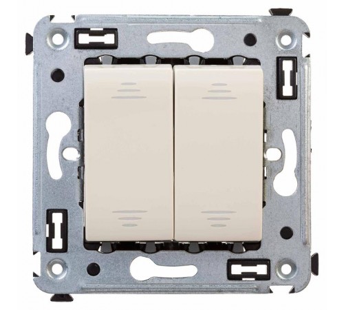 Переключатель двухклавишный в стену, "Avanti", "Ванильная дымка"  4405114  DKC
