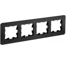 BRITE Рамка 4-ая РУ-4-2-Бр стекло черный RE  BR-M42-G-41-K02  IEK