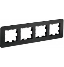 BRITE Рамка 4-ая РУ-4-2-Бр стекло черный RE  BR-M42-G-41-K02  IEK