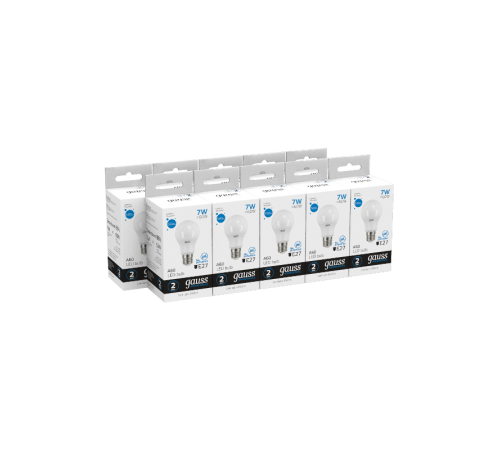 Лампа светодиодная LED Elementary A60 7W E27 560lm 6500K  23237A  Gauss