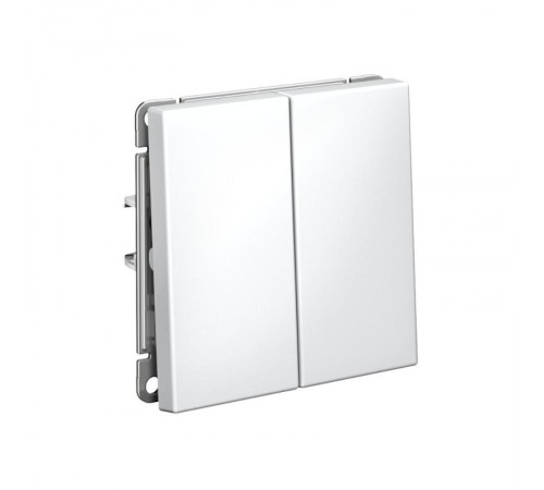 ArtGallery Лотос Выключатель 2-клавишный КНОПОЧНЫЙ, 10АХ, механизм, быстрозажим. клем.  GAL001317S  SE