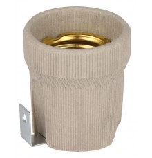 Патрон  Е27 керамический белый с держателем  Б0069217  ЭРА