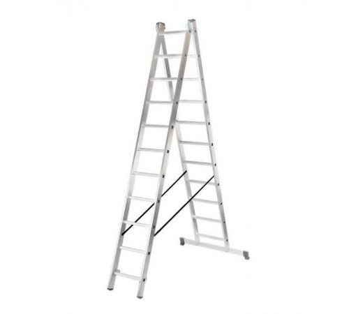 Лестница алюминиевая двухсекционная ЛА 2х11  73/5/1/27  ВИХРЬ
