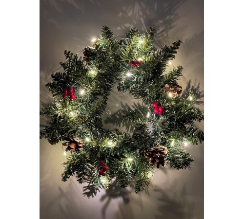 Гирлянда светодиодная  Нить 2 м теплый свет, на эл.пит.АА,  ENIN-2B,  IP20 (100/4800)  Б0041891  ЭРА