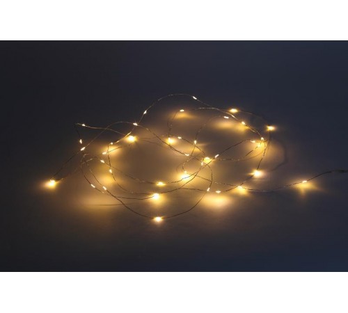 Гирлянда светодиодная  Нить 2 м теплый свет, на эл.пит.АА,  ENIN-2B,  IP20 (100/4800)  Б0041891  ЭРА