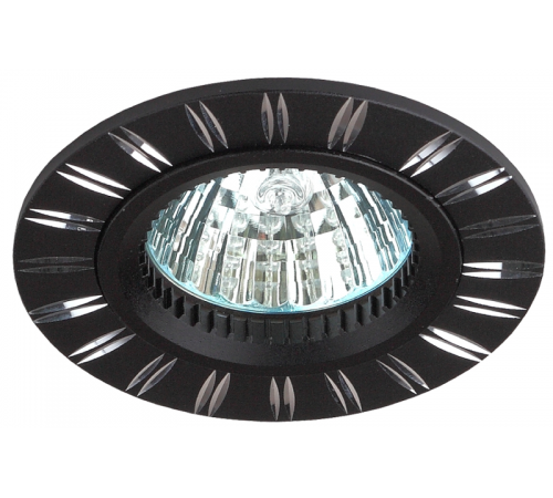 Светильник встраиваемый под лампу KL33 AL/BK/1 штампованный поворотный MR16,12V, 50W сатин никель  Б0049557  ЭРА