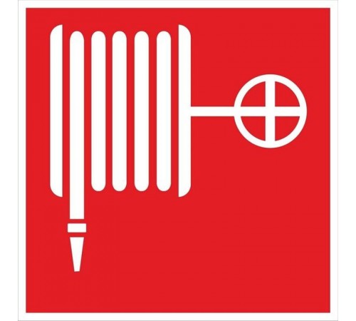 Знак F 02 "Пожарный кран" 150х150 мм, пленка самоклеящаяся ГОСТ Р 12.4.026-2001  an-f-02  EKF