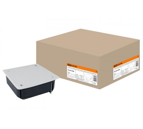 Коробка распределительная с/у 115х115х45 металлические лапки, с крышкой (для полых стен)  SQ1403-0008  TDM