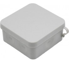 Коробка разветвительная (серая) 85х85х40 двухкомпонентная  IP66 стойкая к УФ с поводком  КР2403  HEGEL