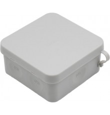 Коробка разветвительная (серая) 85х85х40 двухкомпонентная  IP66 стойкая к УФ с поводком  КР2403  HEGEL