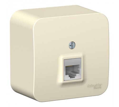 Blanca Молочный О/У с изолирующей пластиной Розетка компьютерная RJ45, кат.5E  BLNIA045002  SE