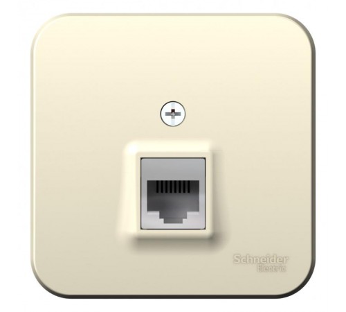 Blanca Молочный О/У с изолирующей пластиной Розетка компьютерная RJ45, кат.5E  BLNIA045002  SE