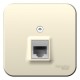 Blanca Молочный О/У с изолирующей пластиной Розетка компьютерная RJ45, кат.5E  BLNIA045002  SE